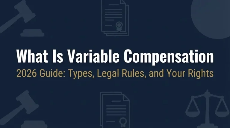 What is variable compensation 2026 banner showing types and legal rules.