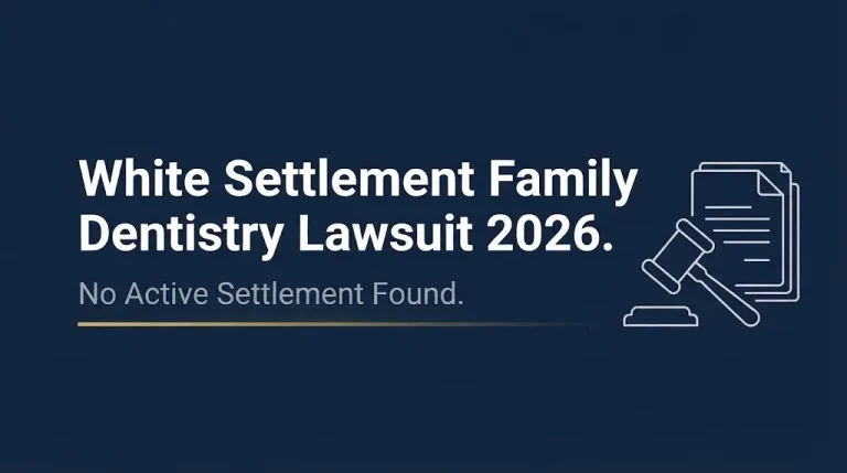White Settlement Family Dentistry lawsuit 2026 update showing no active settlement found.