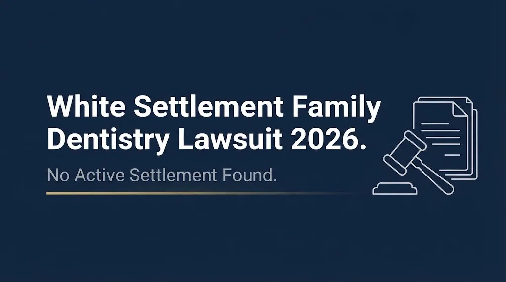 White Settlement Family Dentistry lawsuit 2026 update showing no active settlement found.