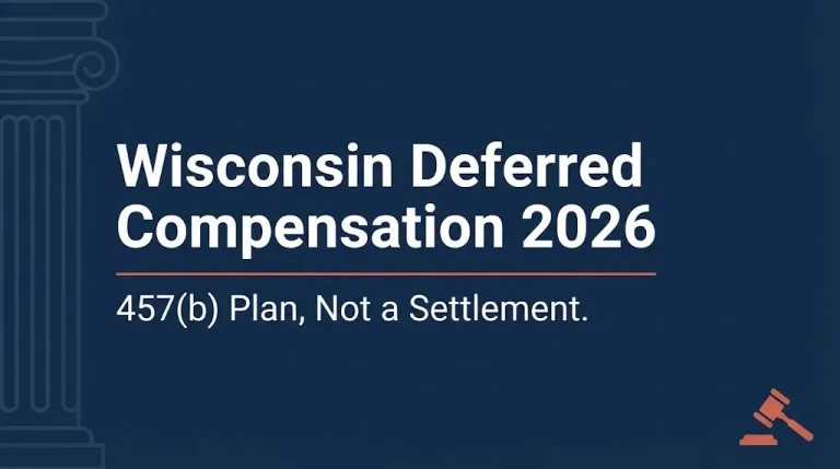 Wisconsin Deferred Compensation 2026 banner explaining the WDC 457(b) program is not a settlement.