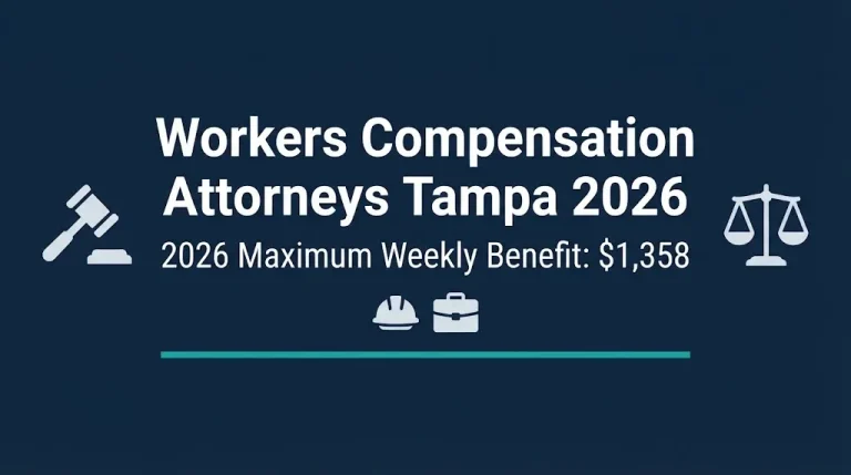 Workers compensation attorneys Tampa 2026 guide with 2026 maximum weekly benefit.