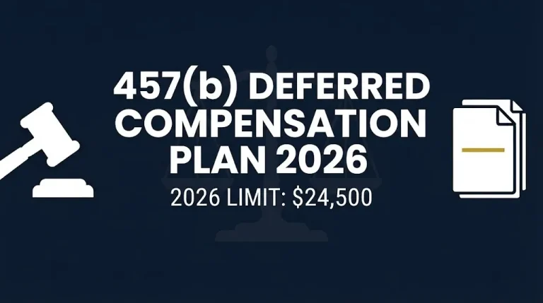 457(b) deferred compensation plan 2026 contribution limits and rules infographic banner
