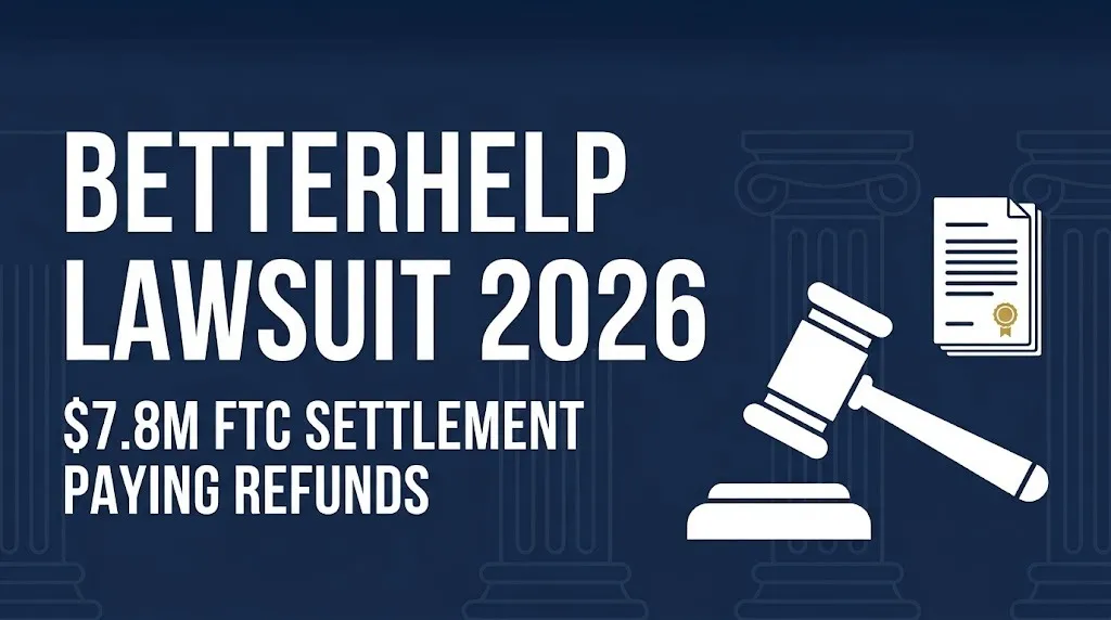 BetterHelp lawsuit 2026 $7.8 million FTC settlement paying refunds to eligible users.