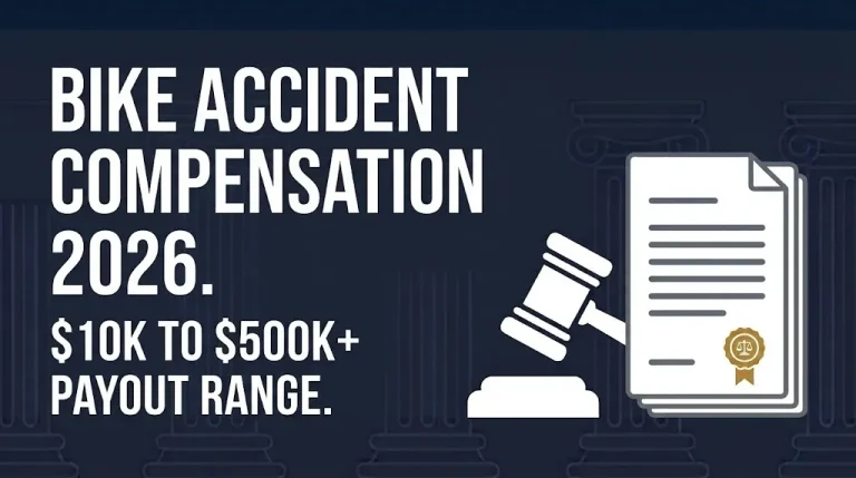 Bike accident compensation 2026 settlement ranges from $10,000 to over $500,000.