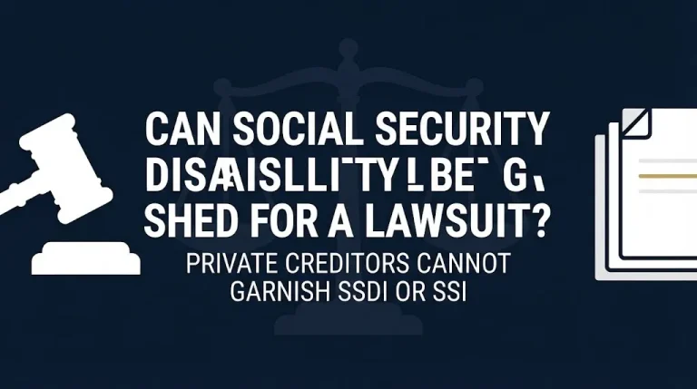 Can Social Security disability be garnished for a lawsuit 2026 rules and protections banner