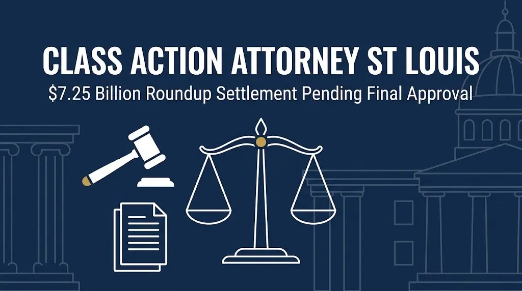 Class action attorney St Louis hero banner for $7.25 billion Roundup settlement 2026 update