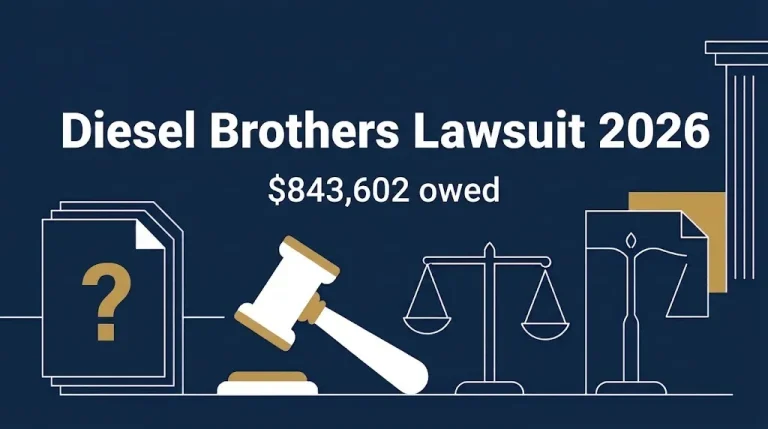 Diesel Brothers lawsuit 2026 banner showing $843,602 owed to Utah Physicians for a Healthy Environment.