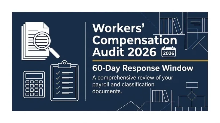 Florida workers compensation insurance companies 2026 banner with 6.9% rate decrease and legal imagery.