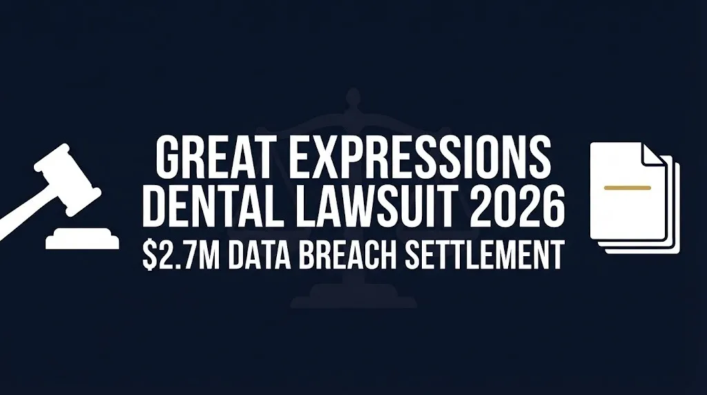 Great Expressions Dental lawsuit 2026 $2.7M data breach settlement infographic banner