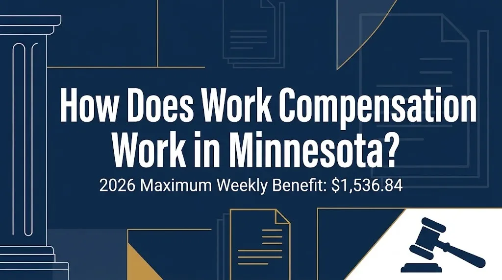 How does work compensation work in Minnesota 2026 hero banner with $1,536.84 weekly maximum