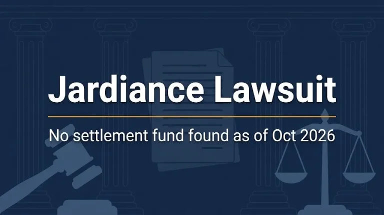Jardiance lawsuit banner individual injury suits, no settlement fund found as of October 2026