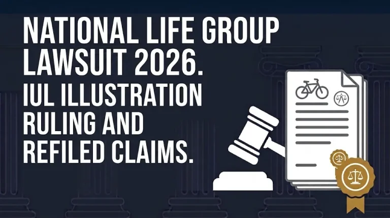 National Life Group lawsuit 2026 IUL illustration ruling and refiled claims explained.