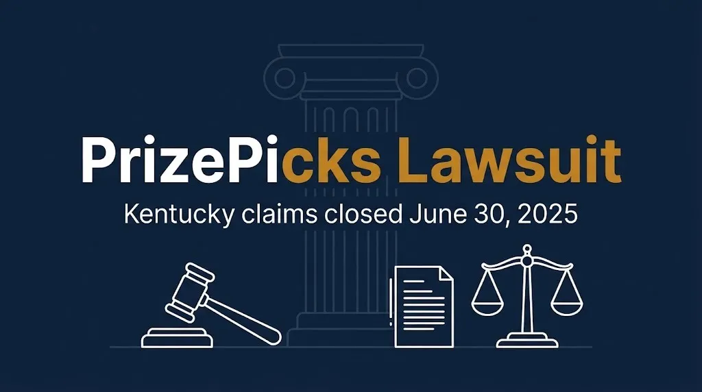 PrizePicks lawsuit banner noting the Kentucky settlement claim deadline closed on June 30, 2025