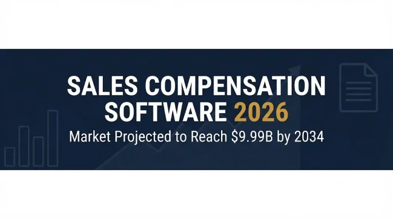 Sales compensation software 2026 hero banner with market size projection