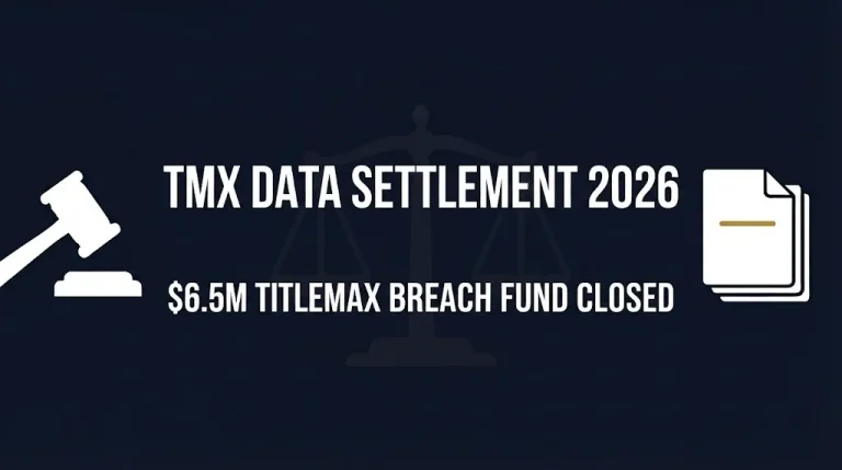 TMX data settlement 2026 $6.5M TitleMax data breach claim deadline closed banner