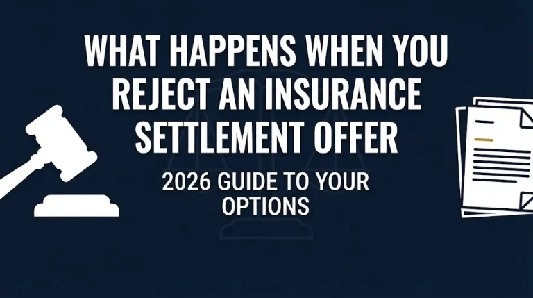 What happens when you reject an insurance settlement offer 2026 options guide banner
